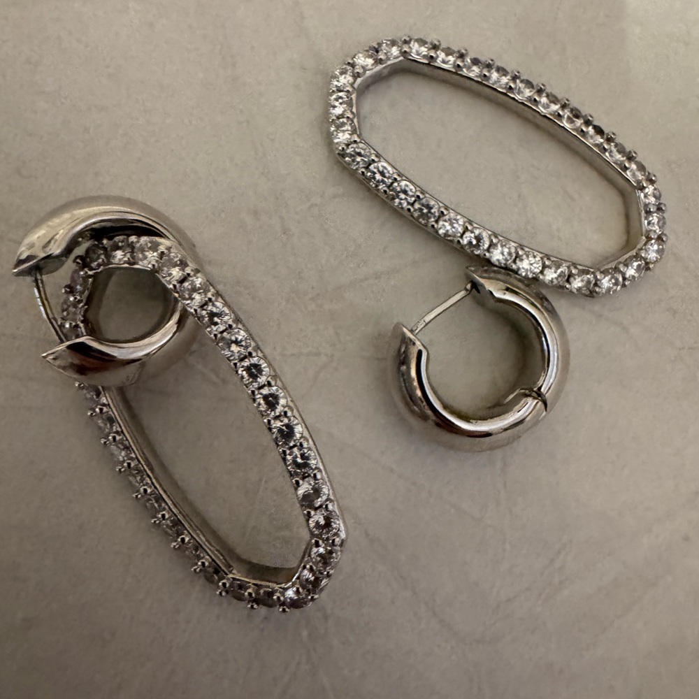 Kendra Scott Elegant Silver convertible Earrings